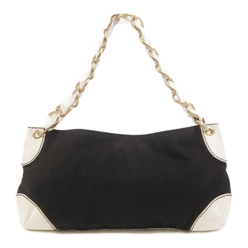CHANEL 帆布Shoulder Bag鏈帶肩背袋-1