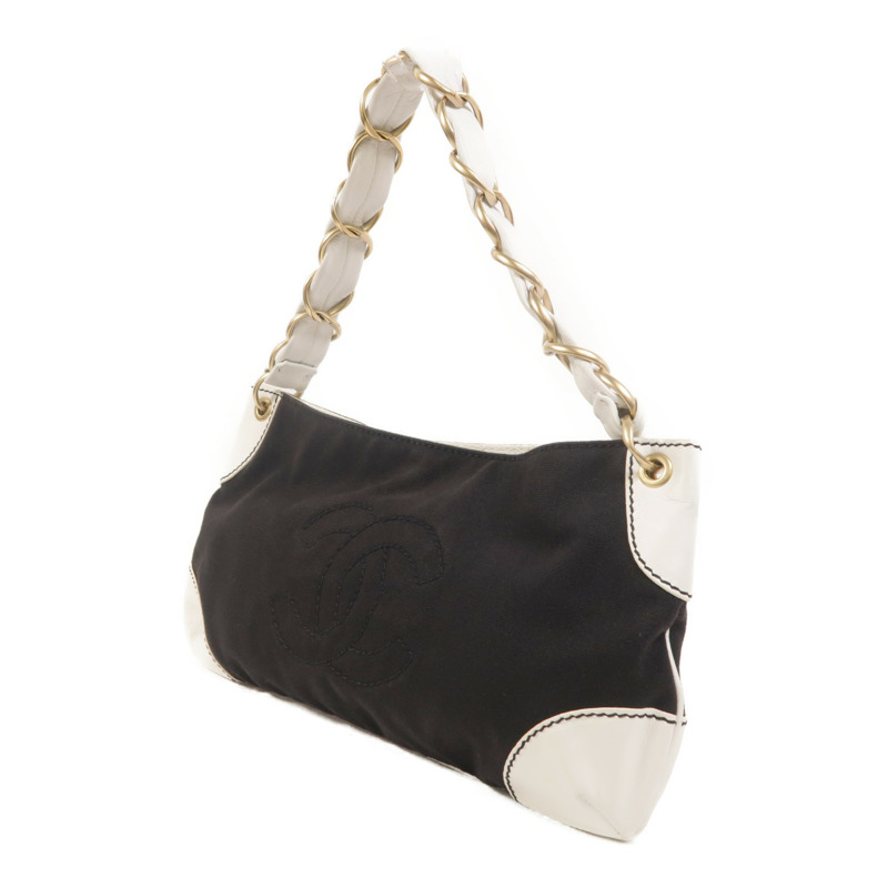 CHANEL 帆布Shoulder Bag鏈帶肩背袋-2