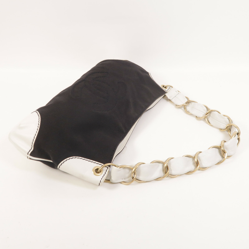 CHANEL 帆布Shoulder Bag鏈帶肩背袋-7