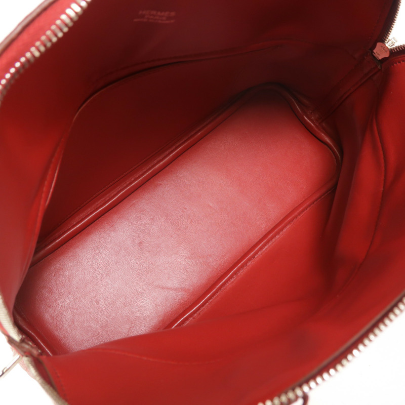 HERMES Clemence皮革Bolide 31手挽肩背兩用袋Rouge Garance-4