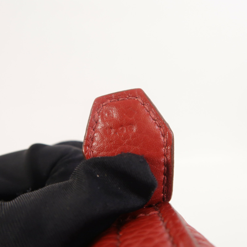 HERMES Clemence皮革Bolide 31手挽肩背兩用袋Rouge Garance-6