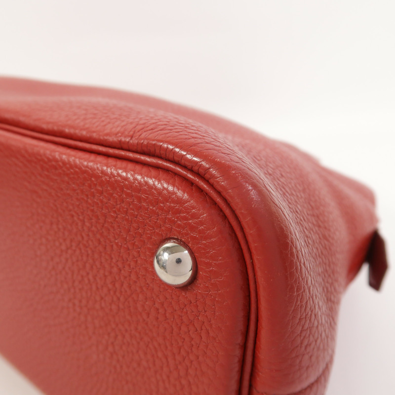 HERMES Clemence皮革Bolide 31手挽肩背兩用袋Rouge Garance-8