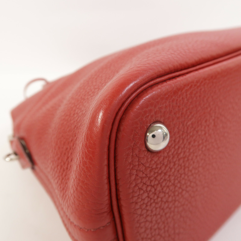 HERMES Clemence皮革Bolide 31手挽肩背兩用袋Rouge Garance-9