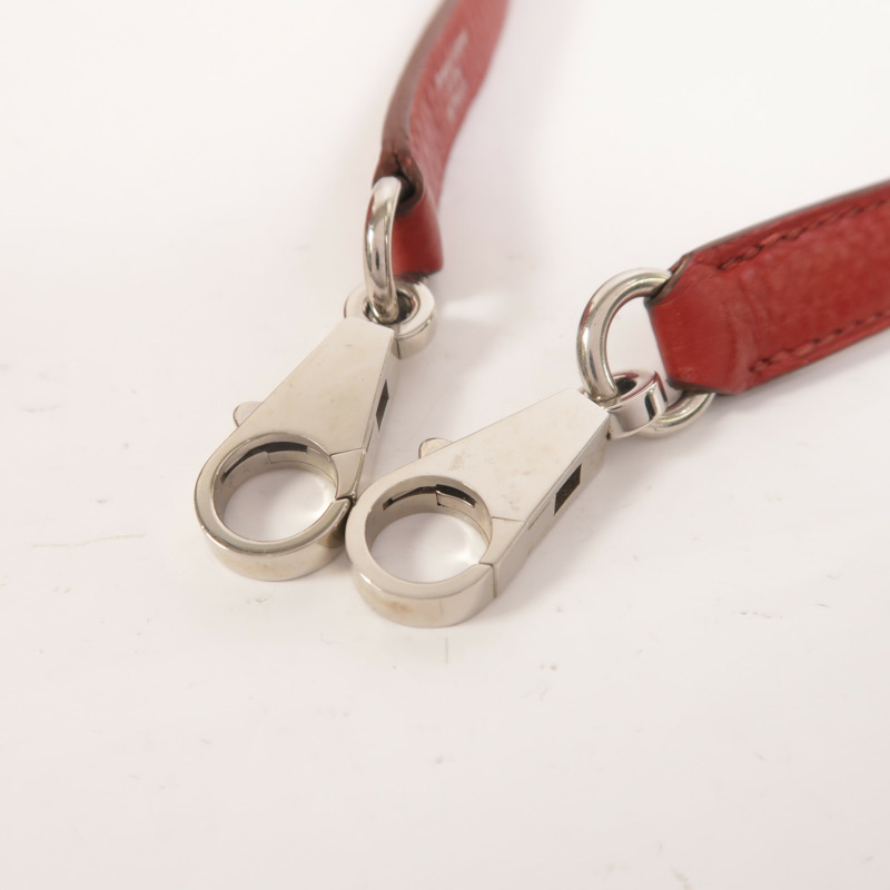HERMES Clemence皮革Bolide 31手挽肩背兩用袋Rouge Garance-12