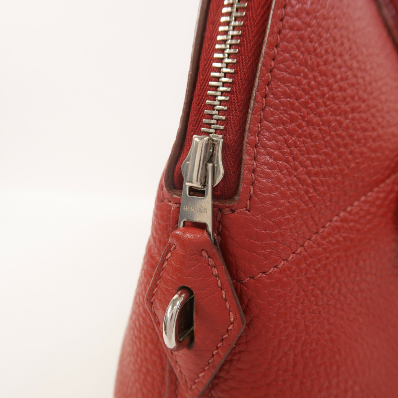 HERMES Clemence皮革Bolide 31手挽肩背兩用袋Rouge Garance-14