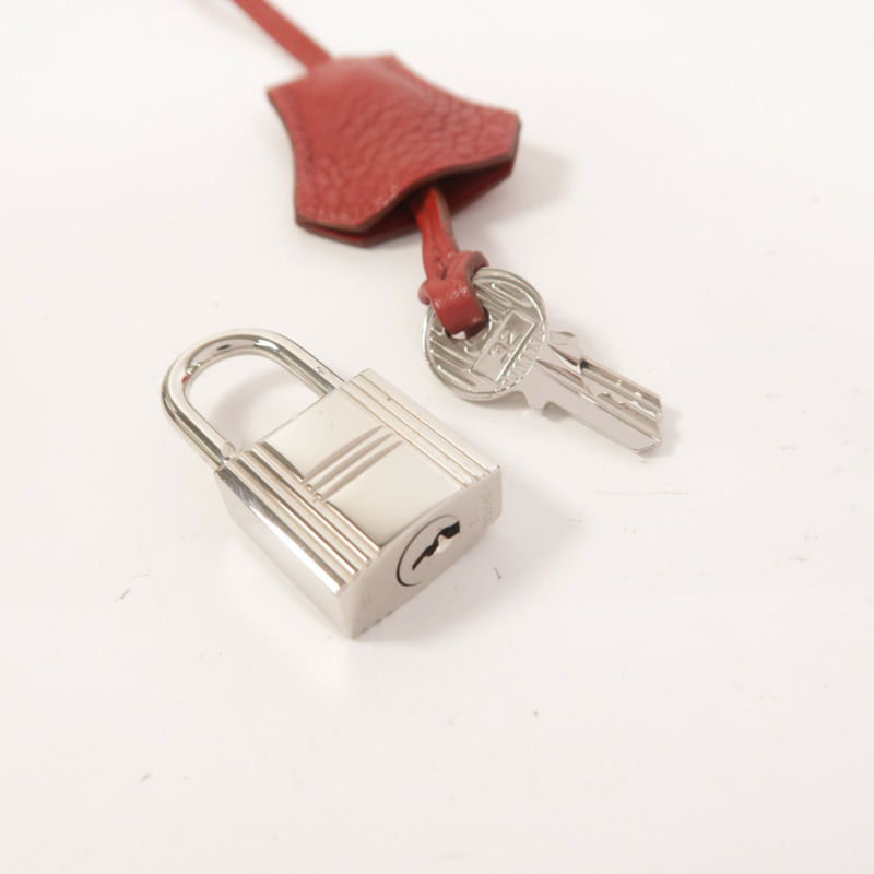 HERMES Clemence皮革Bolide 31手挽肩背兩用袋Rouge Garance-15