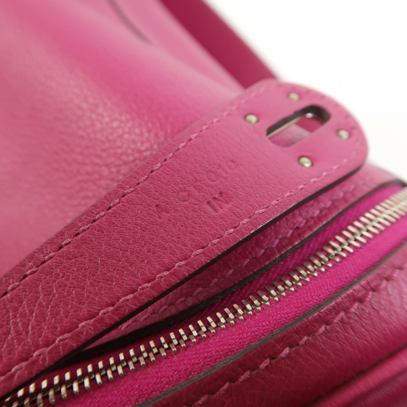 HERMES Evercolor皮革Lindy 26手挽肩背兩用袋Rose Pourpre-6
