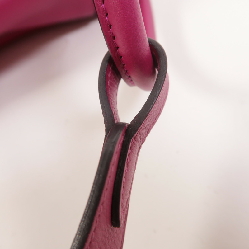 HERMES Evercolor皮革Lindy 26手挽肩背兩用袋Rose Pourpre-15
