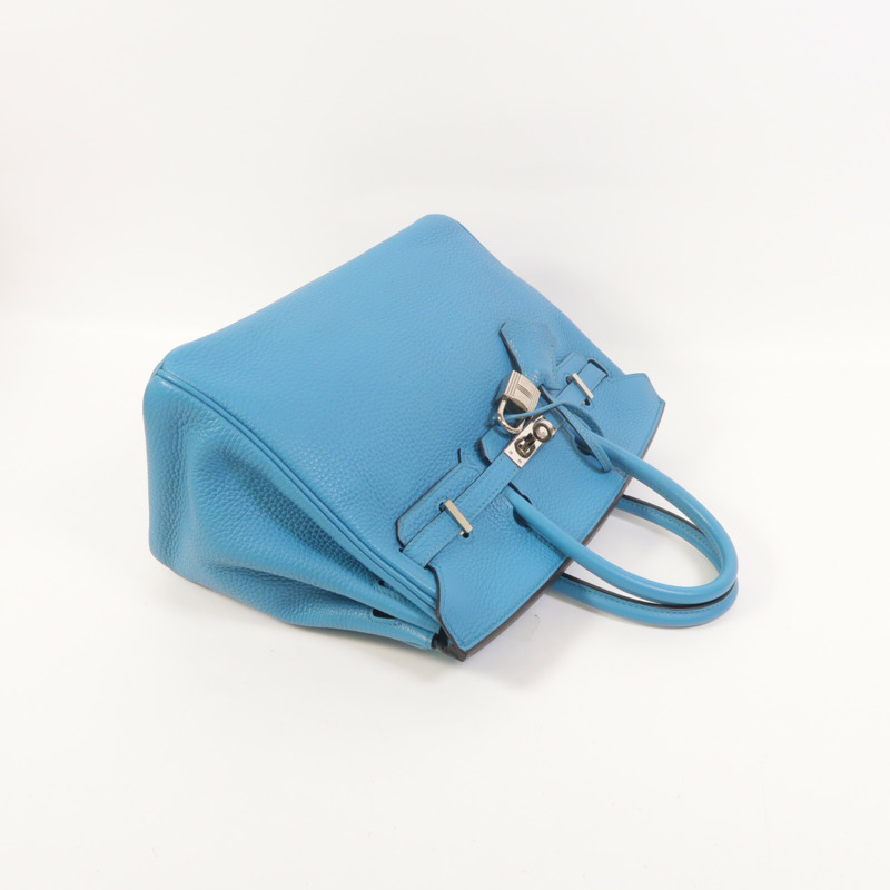 HERMES Togo皮革Birkin 25手挽袋Turquoise-7