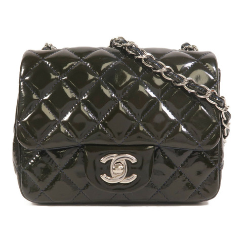 CHANEL 漆皮皮革 Mini Classic 17鏈帶肩背袋