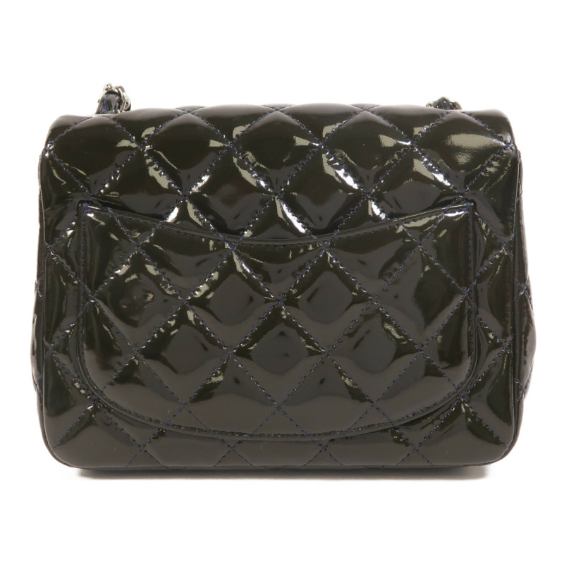 CHANEL 漆皮皮革 Mini Classic 17鏈帶肩背袋-1