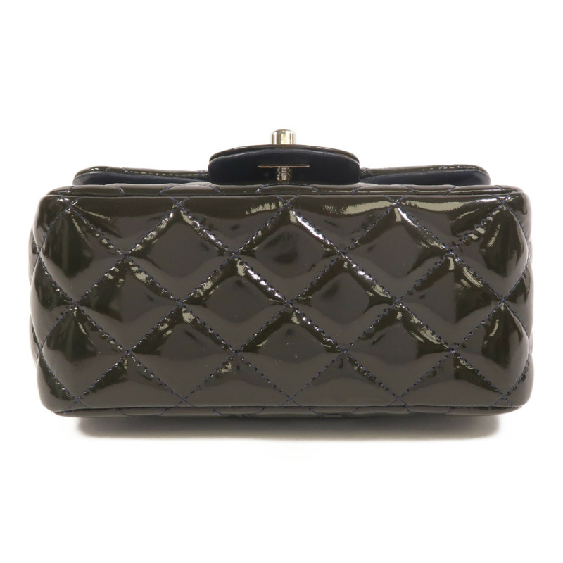 CHANEL 漆皮皮革 Mini Classic 17鏈帶肩背袋-3
