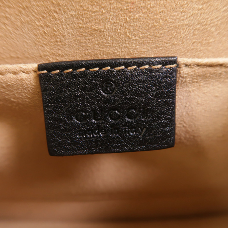 GUCCI 牛皮皮革Totem Butterfly Imitation Diamond肩背袋-5