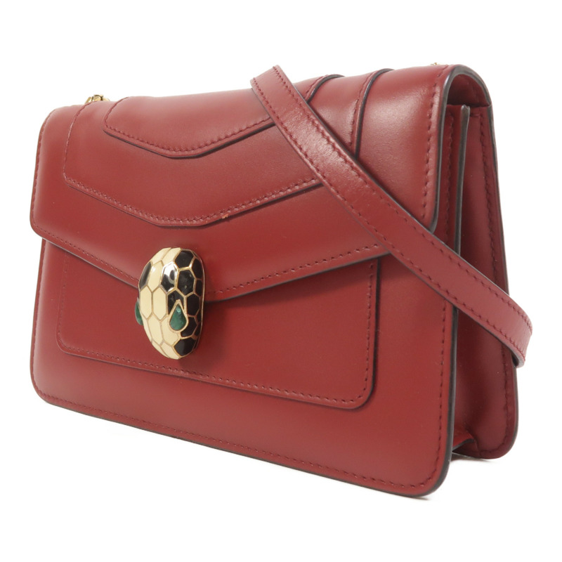 BVLGARI 牛皮皮革Serpenti Forever Wallet On Chain鏈帶肩背袋-2