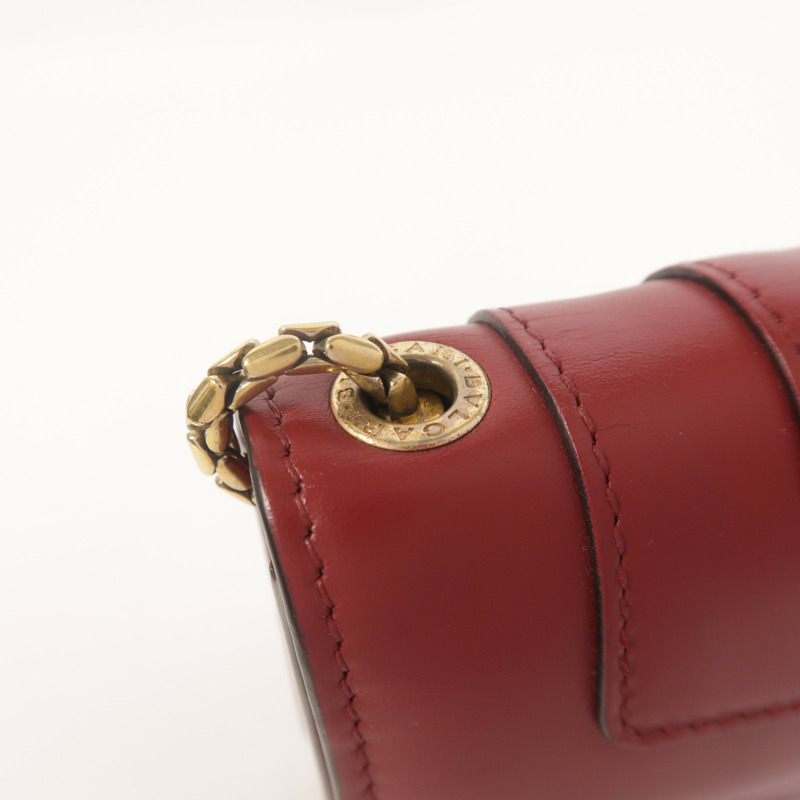 BVLGARI 牛皮皮革Serpenti Forever Wallet On Chain鏈帶肩背袋-16