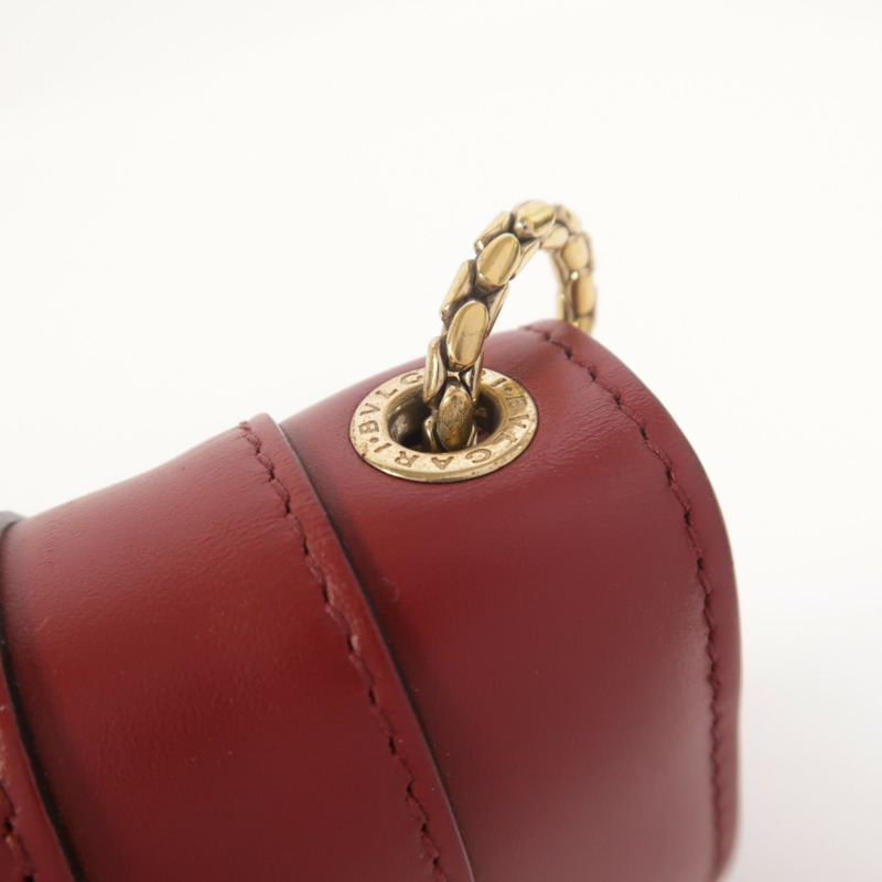 BVLGARI 牛皮皮革Serpenti Forever Wallet On Chain鏈帶肩背袋-17