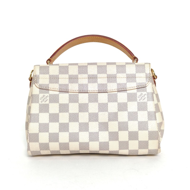 LOUIS VUITTON Croisette手柄郵差包白棋格PVC金扣2016肩背包-2