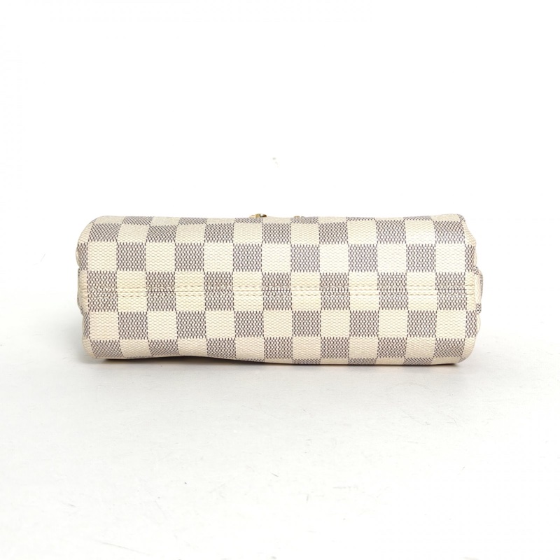 LOUIS VUITTON Croisette手柄郵差包白棋格PVC金扣2016肩背包-3