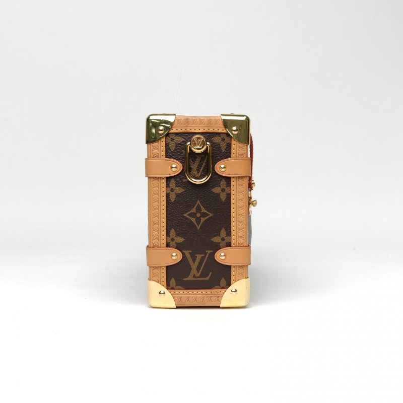 LOUIS VUITTON SideTrunk軟盒子包大號24老花PVC晶片肩背包-1