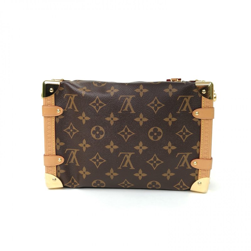 LOUIS VUITTON SideTrunk軟盒子包大號24老花PVC晶片肩背包-2
