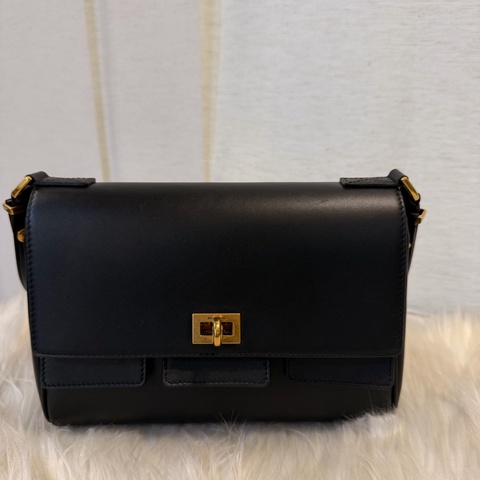 Balenciaga Bel air xs黑牛皮肩斜背包