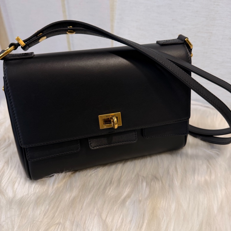 Balenciaga Bel air xs黑牛皮肩斜背包-3
