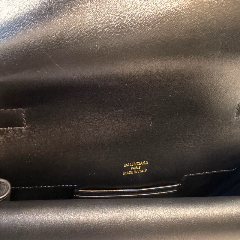 Balenciaga Bel air xs黑牛皮肩斜背包-18