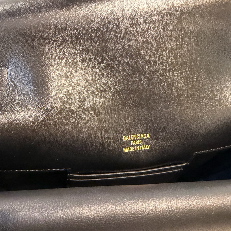 Balenciaga Bel air xs黑牛皮肩斜背包-19