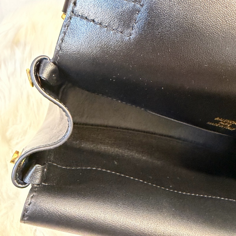 Balenciaga Bel air xs黑牛皮肩斜背包-21