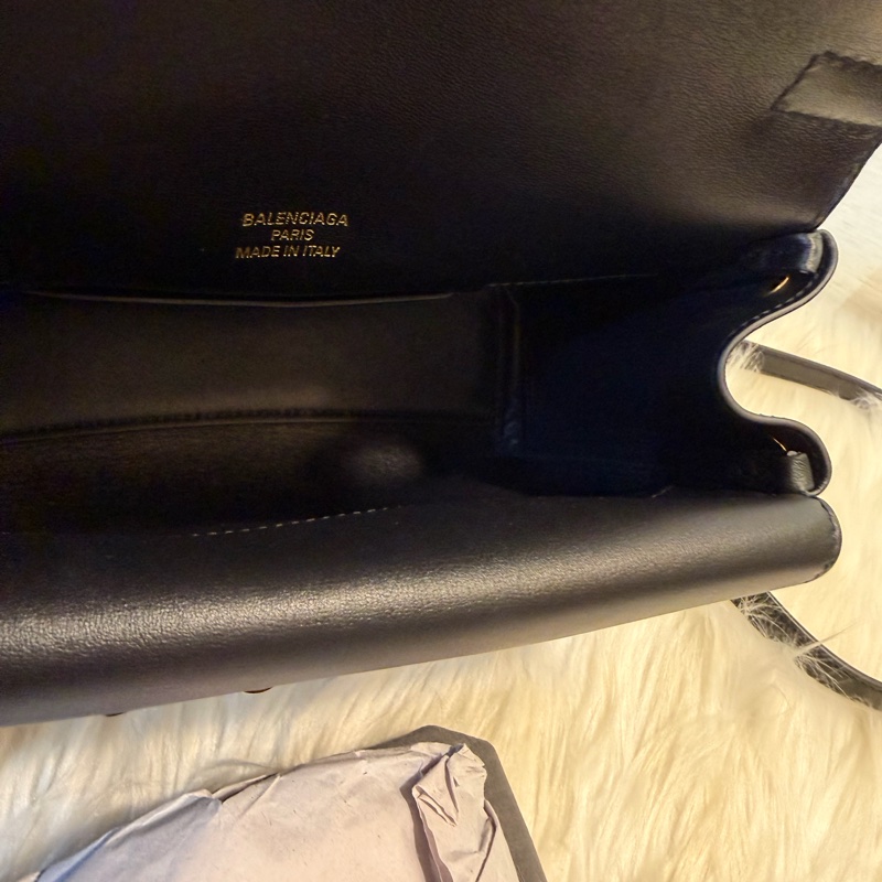 Balenciaga Bel air xs黑牛皮肩斜背包-23