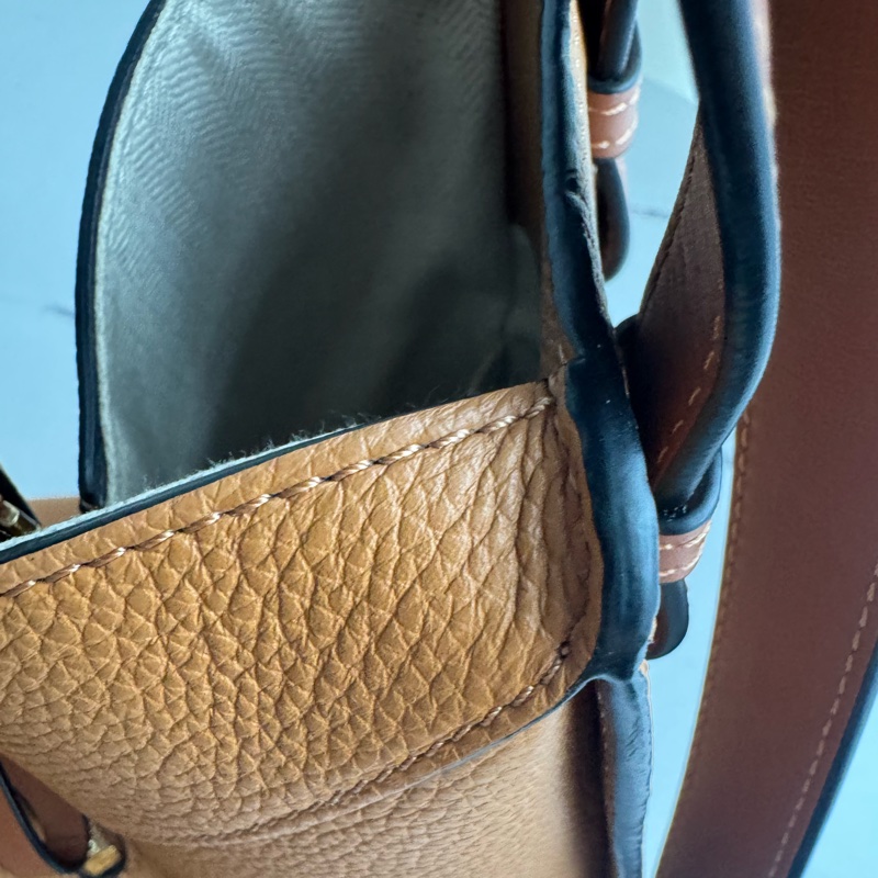 Loewe焦糖色吊床包mini-29