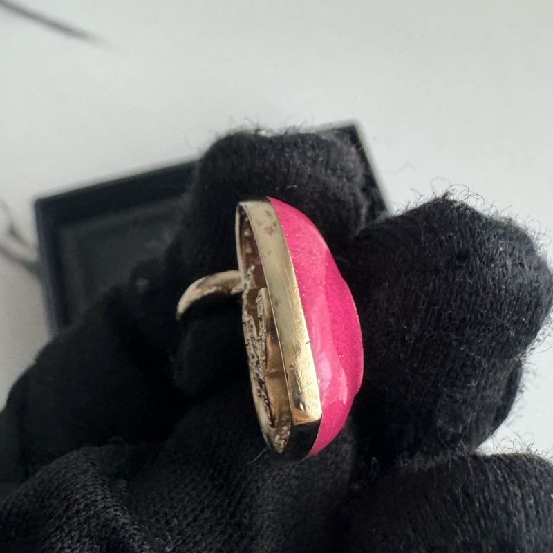 Chanel粉色愛心雙面耳環😍-12