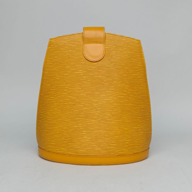 LOUIS VUITTON 黃色EPI水波紋牛皮金扣1997中古水波紋水桶包肩背包-2