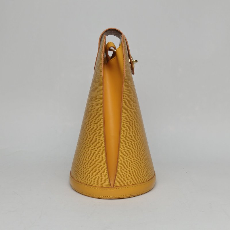 LOUIS VUITTON 黃色EPI水波紋牛皮金扣1997中古水波紋水桶包肩背包-3