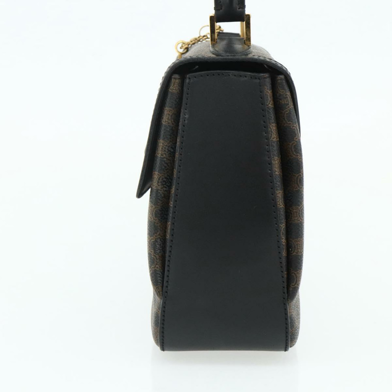 【日本直送】CELINE Macadam帆布手提包 PVC皮革 黑色 金色 正品 178597A-2
