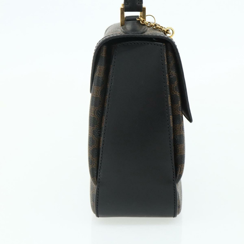 【日本直送】CELINE Macadam帆布手提包 PVC皮革 黑色 金色 正品 178597A-3