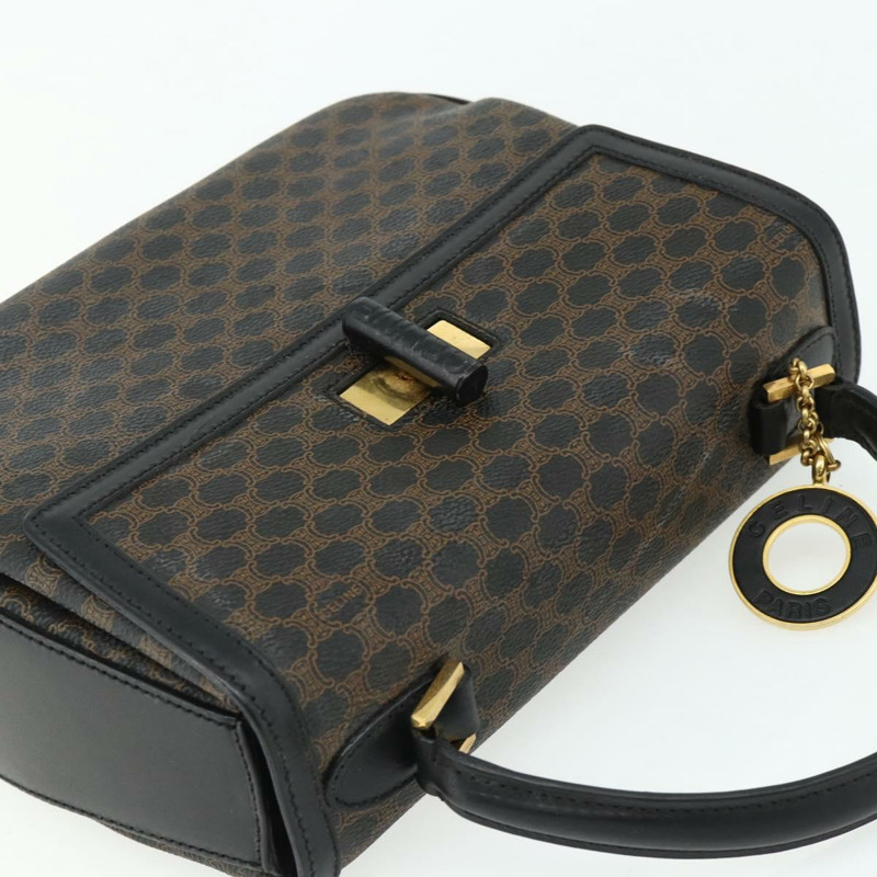 【日本直送】CELINE Macadam帆布手提包 PVC皮革 黑色 金色 正品 178597A-5