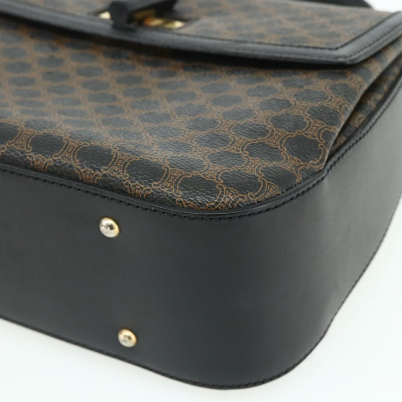 【日本直送】CELINE Macadam帆布手提包 PVC皮革 黑色 金色 正品 178597A-8