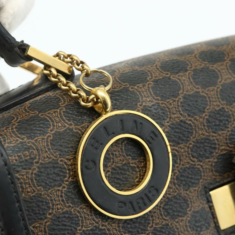 【日本直送】CELINE Macadam帆布手提包 PVC皮革 黑色 金色 正品 178597A-9