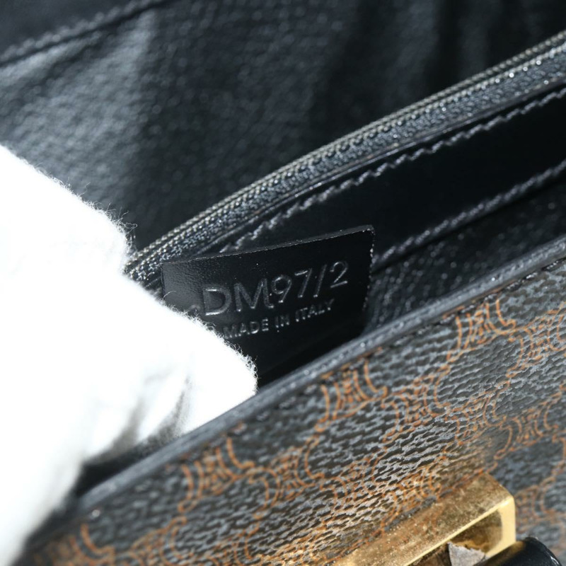 【日本直送】CELINE Macadam帆布手提包 PVC皮革 黑色 金色 正品 178597A-11