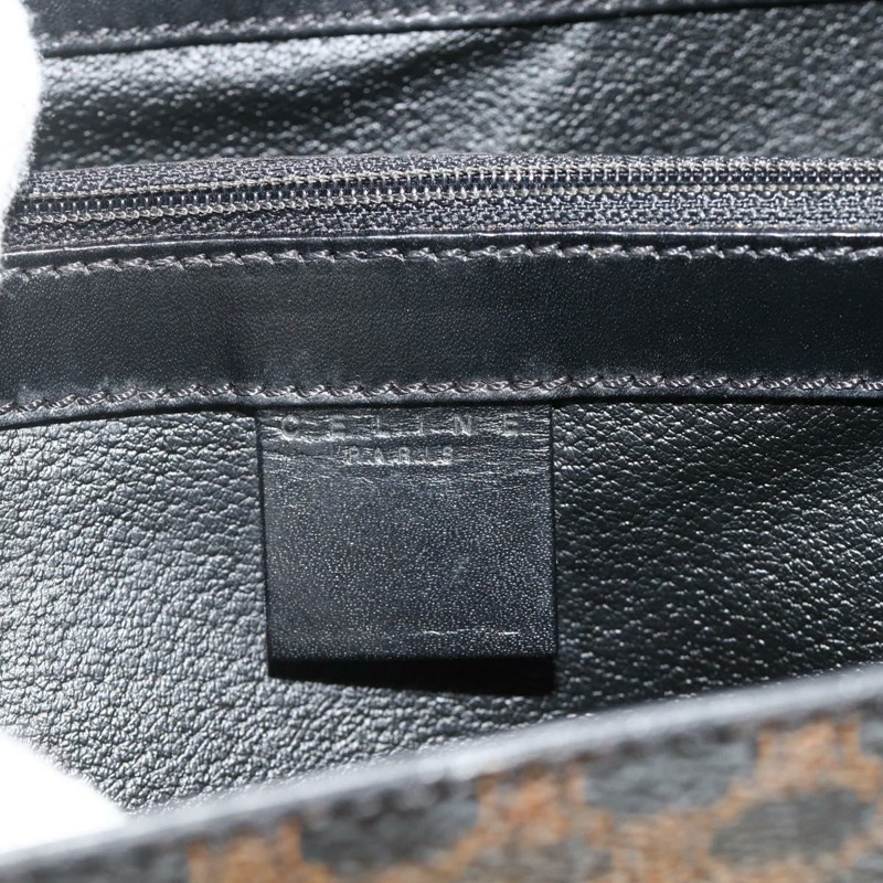 【日本直送】CELINE Macadam帆布手提包 PVC皮革 黑色 金色 正品 178597A-16