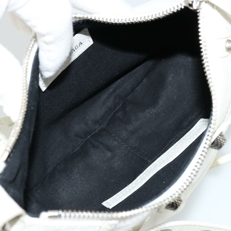 【日本直送】BALENCIAGA Luca Goal 單肩包，皮革材質，白色/銀色，貨號 671309，正品，貨號 ka4167SAM-9