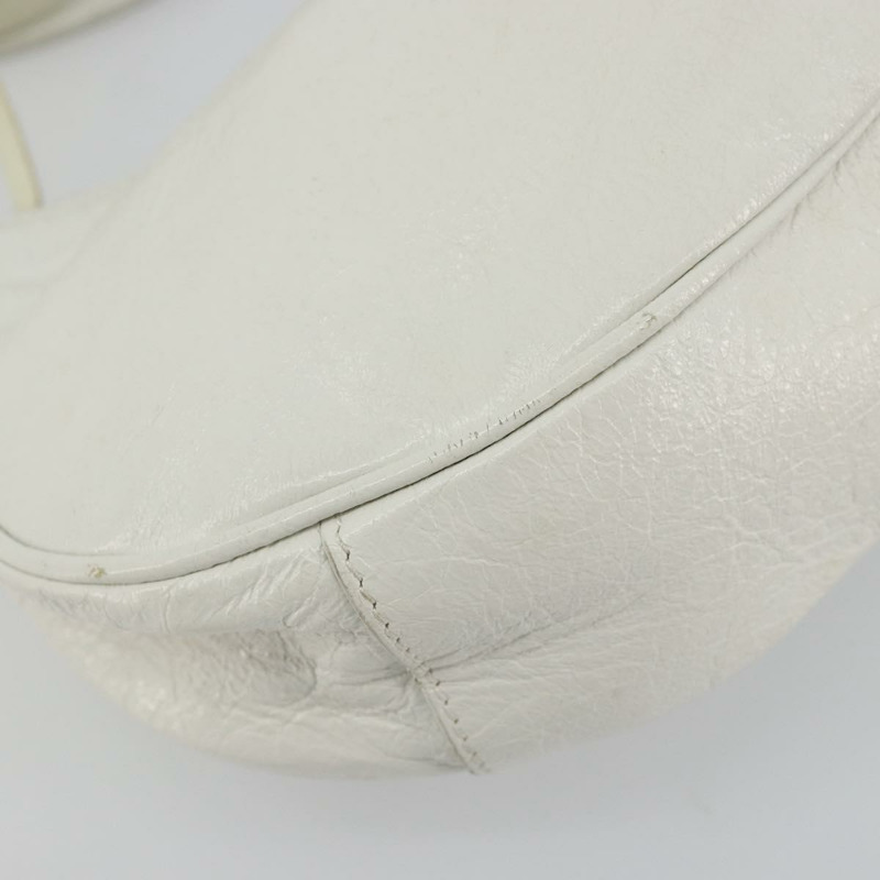 【日本直送】BALENCIAGA Luca Goal 單肩包，皮革材質，白色/銀色，貨號 671309，正品，貨號 ka4167SAM-17