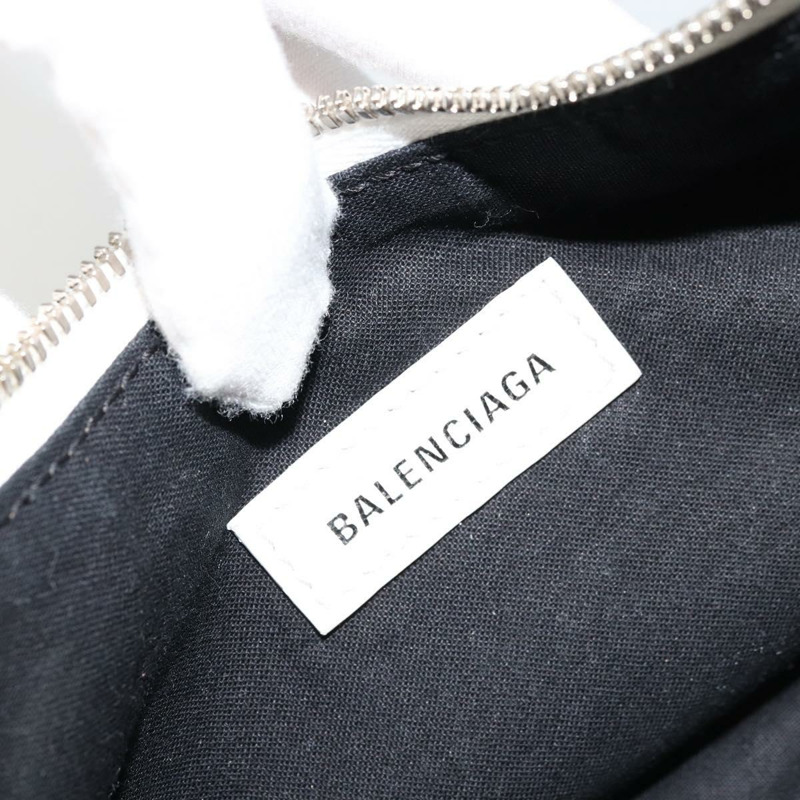 【日本直送】BALENCIAGA Luca Goal 單肩包，皮革材質，白色/銀色，貨號 671309，正品，貨號 ka4167SAM-21