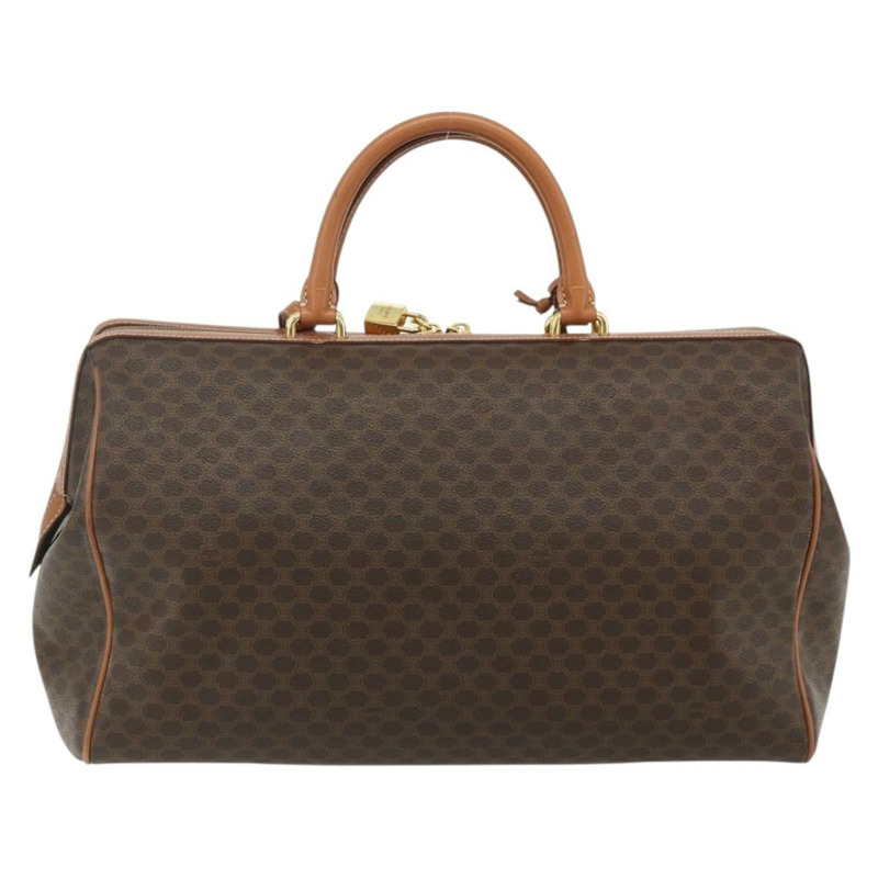 【日本直送】CELINE Macadam帆布手提包 PVC皮革 棕色 金色 正品 178237A-1