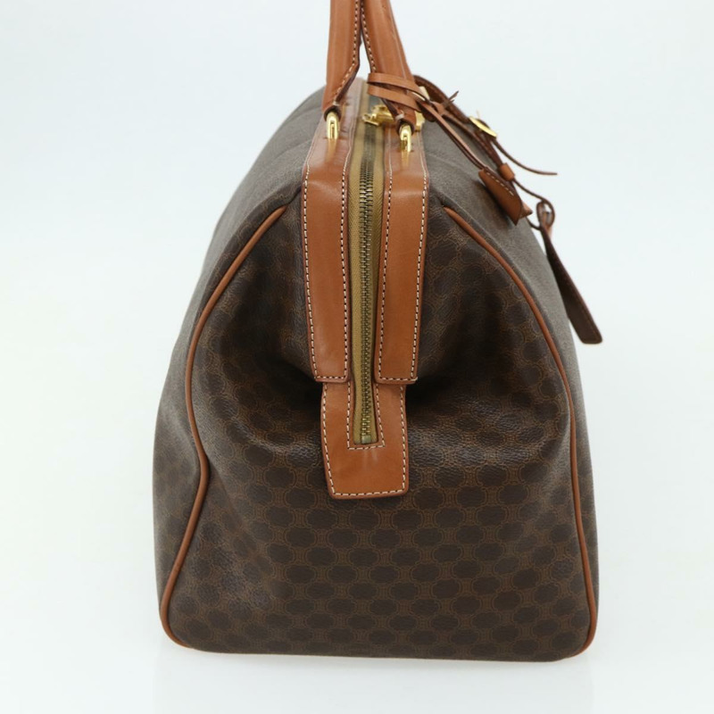 【日本直送】CELINE Macadam帆布手提包 PVC皮革 棕色 金色 正品 178237A-2