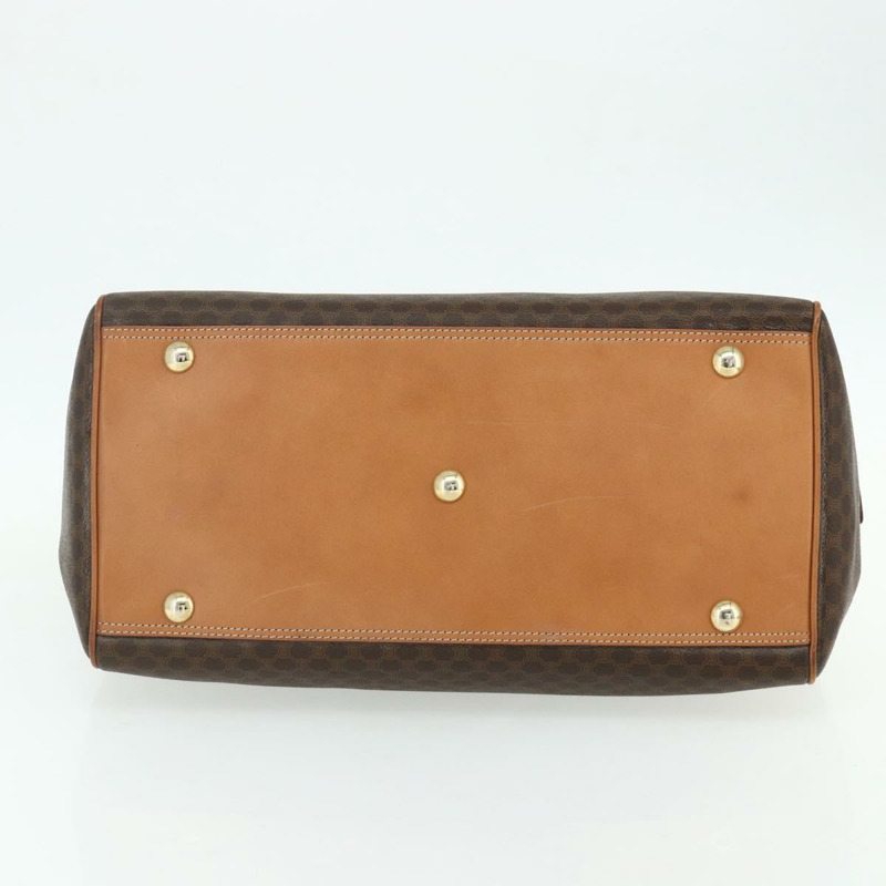 【日本直送】CELINE Macadam帆布手提包 PVC皮革 棕色 金色 正品 178237A-4