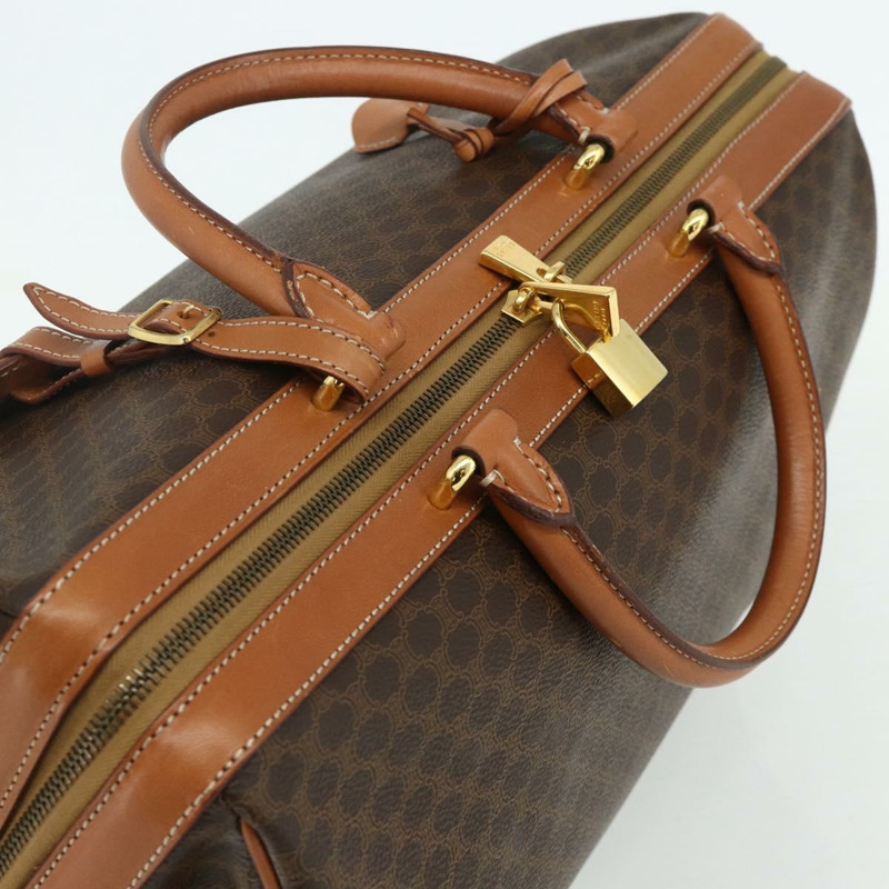 【日本直送】CELINE Macadam帆布手提包 PVC皮革 棕色 金色 正品 178237A-5