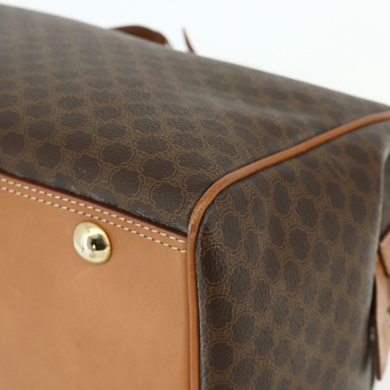 【日本直送】CELINE Macadam帆布手提包 PVC皮革 棕色 金色 正品 178237A-7