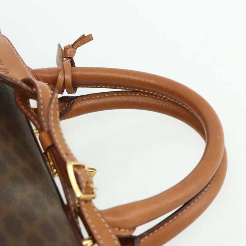 【日本直送】CELINE Macadam帆布手提包 PVC皮革 棕色 金色 正品 178237A-13